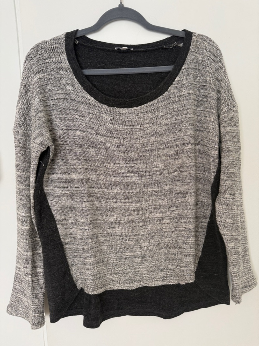 Splendid Charcoal Knit Crewneck Top
